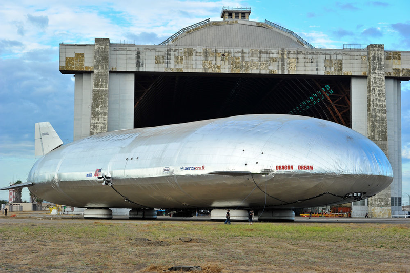Aeoscraft's Dragon Dream outside of its hangar.